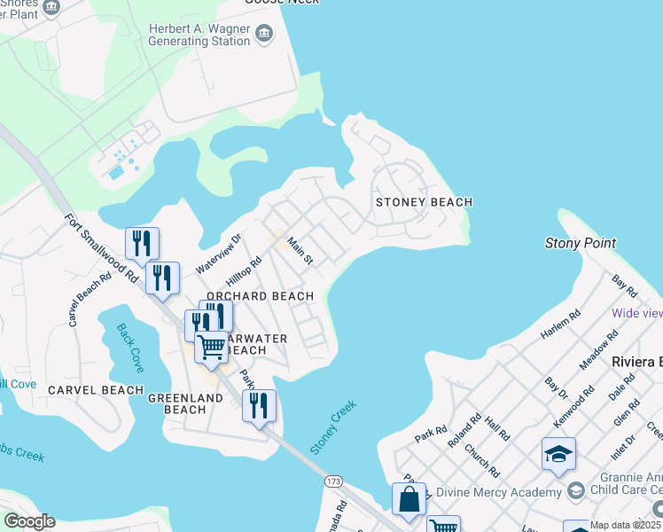 map of restaurants, bars, coffee shops, grocery stores, and more near 1106 Beach Promenade in Riviera Beach