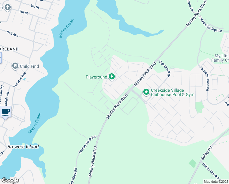 map of restaurants, bars, coffee shops, grocery stores, and more near 640 Chalcedony Lane in Glen Burnie