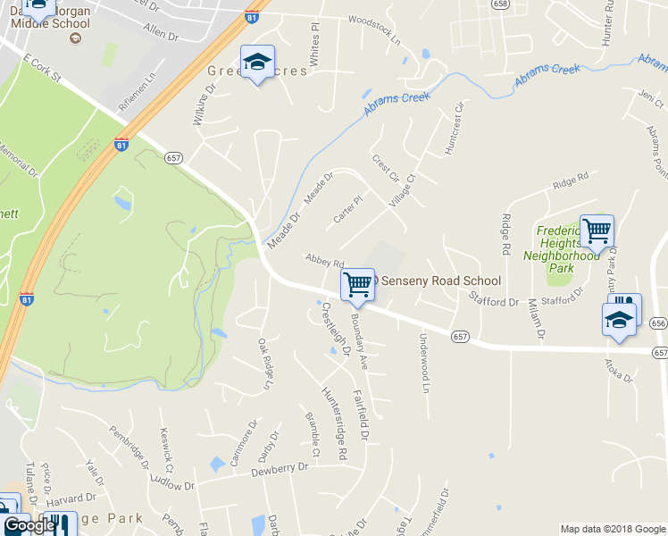 map of restaurants, bars, coffee shops, grocery stores, and more near 97 Abbey Road in Winchester