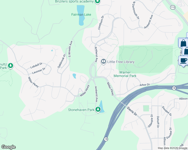 map of restaurants, bars, coffee shops, grocery stores, and more near 1024 Burton Place in Manhattan