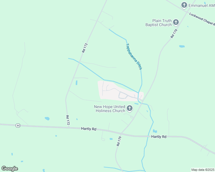 map of restaurants, bars, coffee shops, grocery stores, and more near 71 Friars Lane in Hartly
