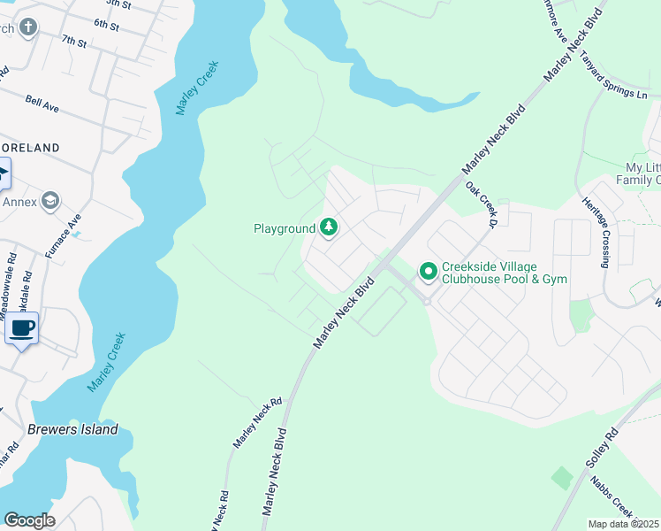 map of restaurants, bars, coffee shops, grocery stores, and more near 630 Chalcedony Lane in Glen Burnie