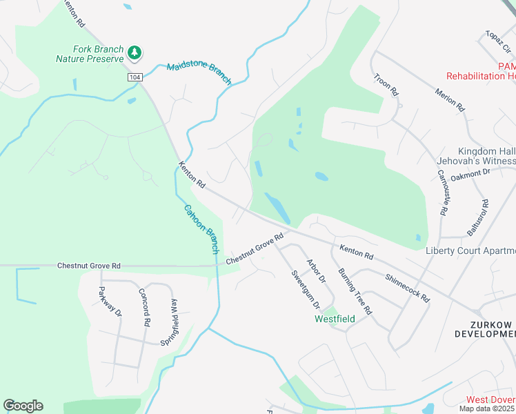 map of restaurants, bars, coffee shops, grocery stores, and more near 4 Mapledale Road in Dover