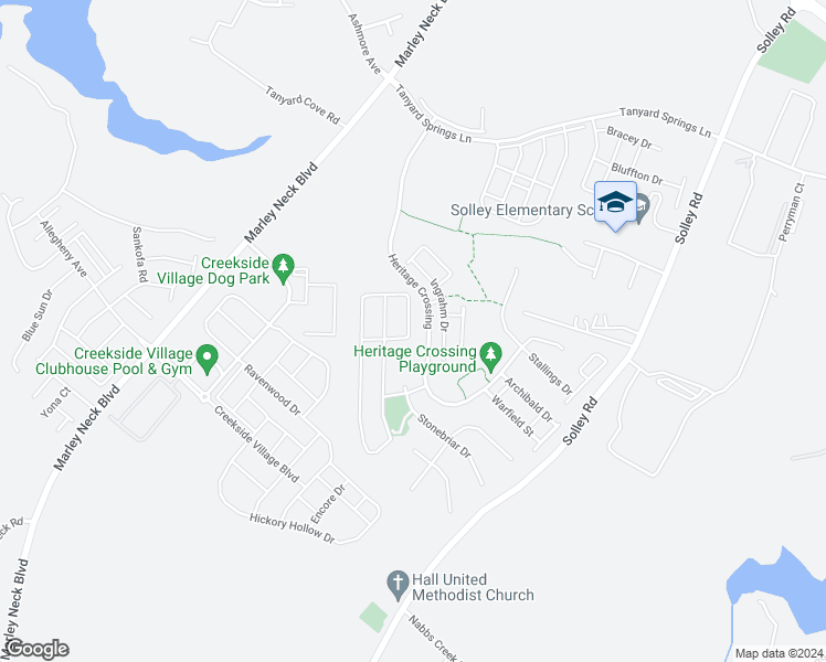 map of restaurants, bars, coffee shops, grocery stores, and more near 7425 Macon Drive in Glen Burnie