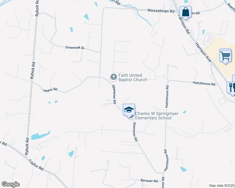 map of restaurants, bars, coffee shops, grocery stores, and more near 4332 Ebenezer Road in Cincinnati
