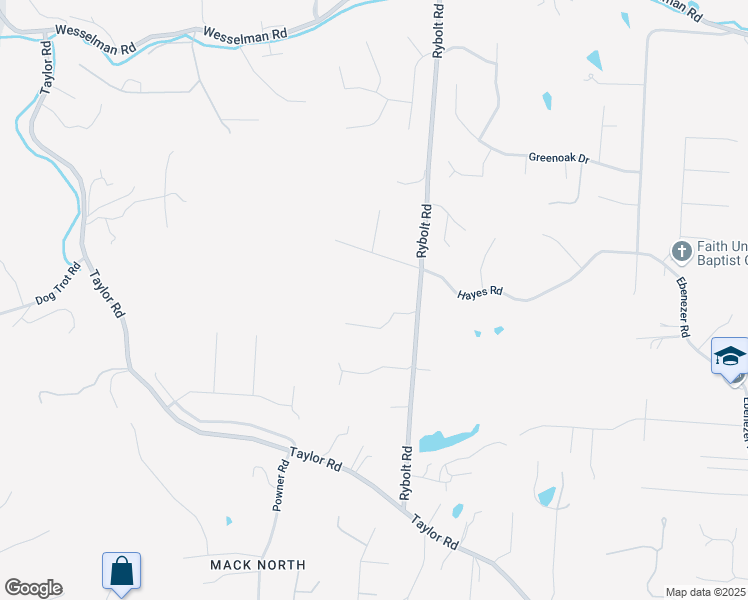 map of restaurants, bars, coffee shops, grocery stores, and more near 4321 Rybolt Road in Cincinnati