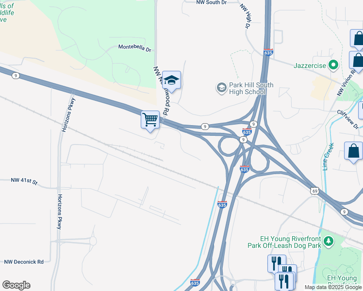 map of restaurants, bars, coffee shops, grocery stores, and more near in Riverside