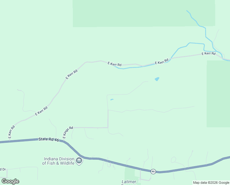 map of restaurants, bars, coffee shops, grocery stores, and more near 5601-5899 Kings Road in Bloomington