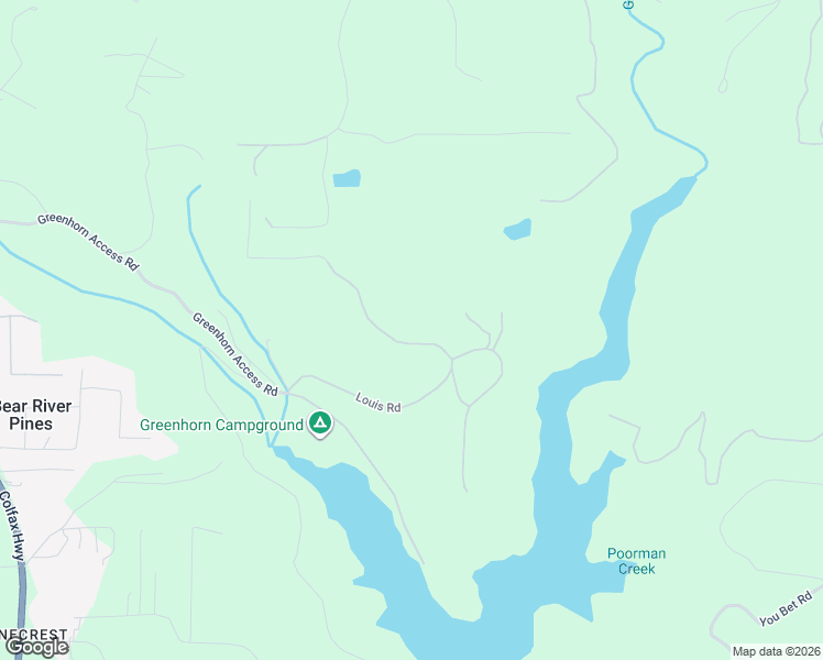 map of restaurants, bars, coffee shops, grocery stores, and more near 18901 Louis Road in Grass Valley