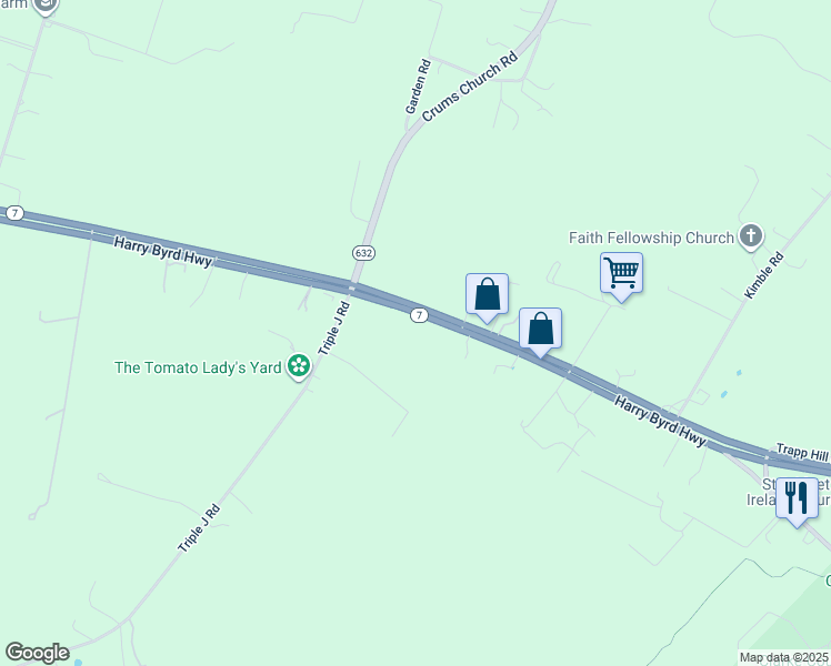 map of restaurants, bars, coffee shops, grocery stores, and more near 129 Ramsburg Lane in Berryville
