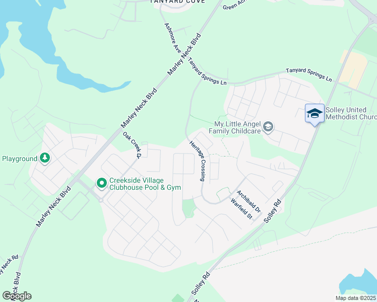 map of restaurants, bars, coffee shops, grocery stores, and more near 720 Hidden Oak Lane in Glen Burnie