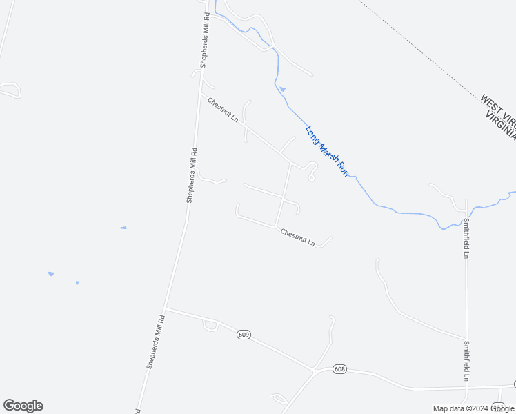 map of restaurants, bars, coffee shops, grocery stores, and more near 600 Chestnut Lane in Berryville
