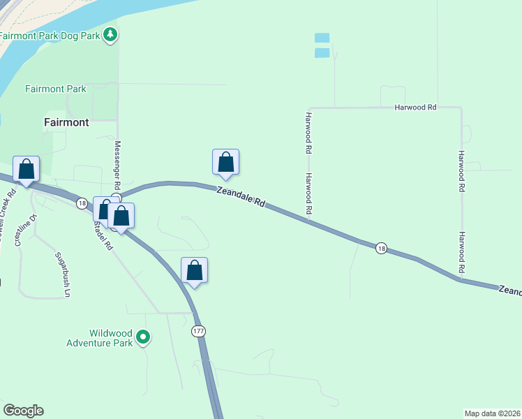 map of restaurants, bars, coffee shops, grocery stores, and more near 561 Zeandale Road in Manhattan