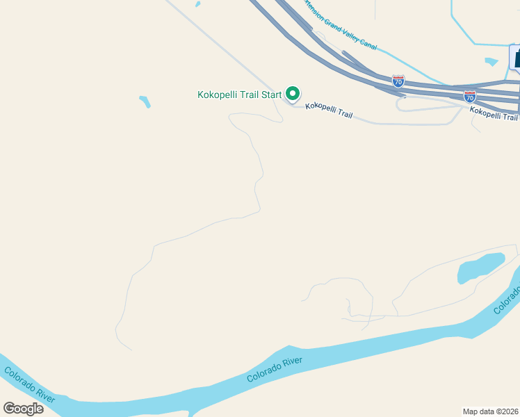 map of restaurants, bars, coffee shops, grocery stores, and more near Kokopelli Trail in Mesa County