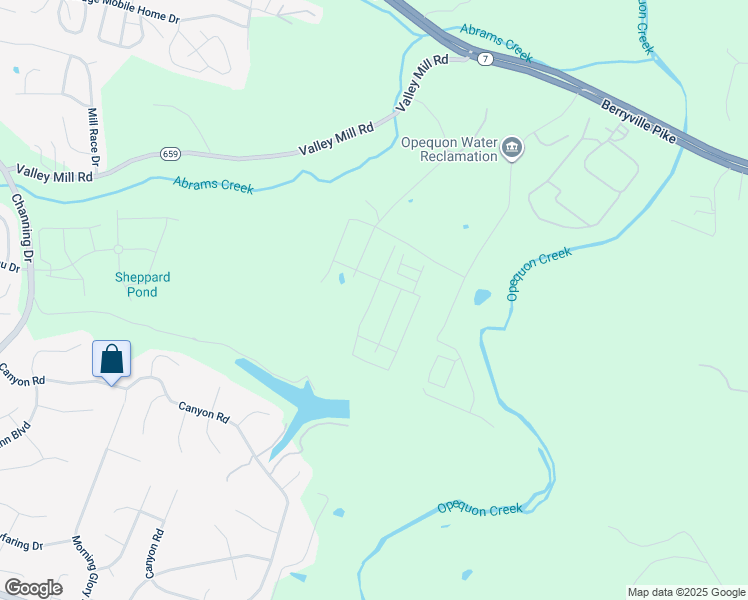 map of restaurants, bars, coffee shops, grocery stores, and more near 224 Munsee Circle in Winchester