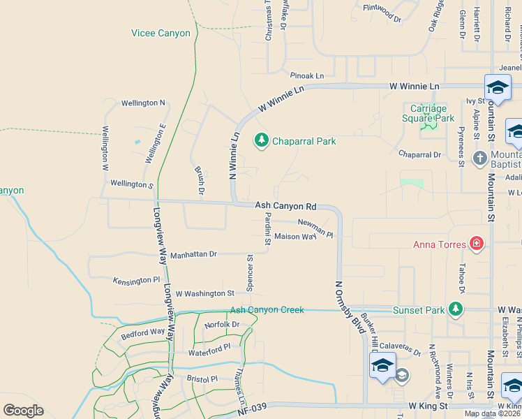 map of restaurants, bars, coffee shops, grocery stores, and more near 2032 Ash Canyon Road in Carson City
