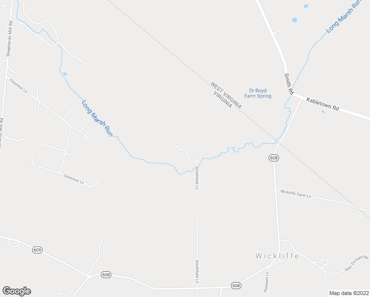 map of restaurants, bars, coffee shops, grocery stores, and more near 660 Smithfield Lane in Berryville