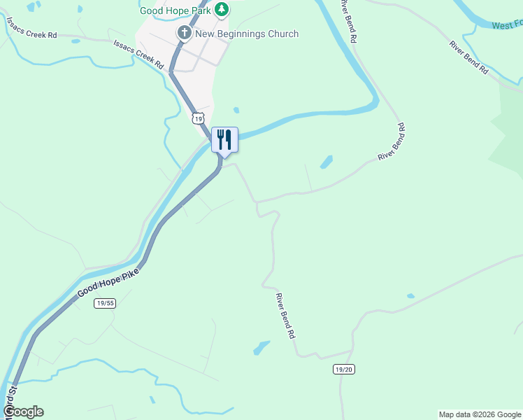 map of restaurants, bars, coffee shops, grocery stores, and more near 236 River Bend Road in Lost Creek
