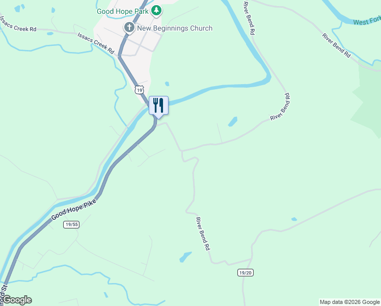 map of restaurants, bars, coffee shops, grocery stores, and more near 236 River Bend Road in Lost Creek