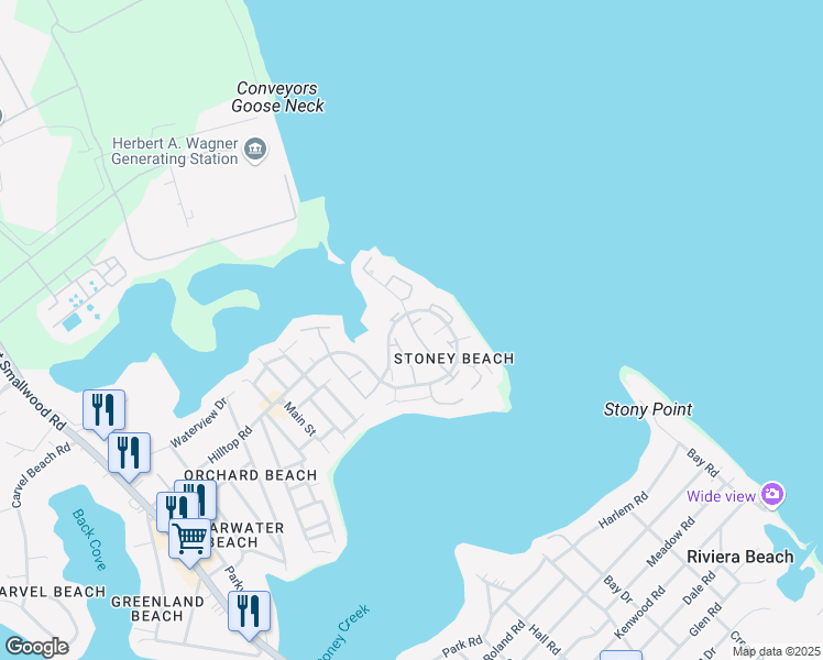 map of restaurants, bars, coffee shops, grocery stores, and more near 1400 Stoney Point Way in Riviera Beach