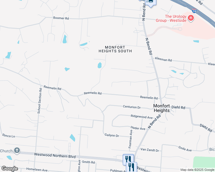 map of restaurants, bars, coffee shops, grocery stores, and more near 3708 Crestnoll Lane in Cincinnati