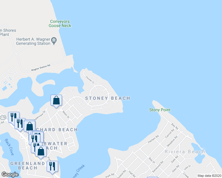 map of restaurants, bars, coffee shops, grocery stores, and more near 7903 River Rock Way in Riviera Beach