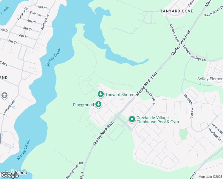 map of restaurants, bars, coffee shops, grocery stores, and more near 900 Sankofa Road in Glen Burnie