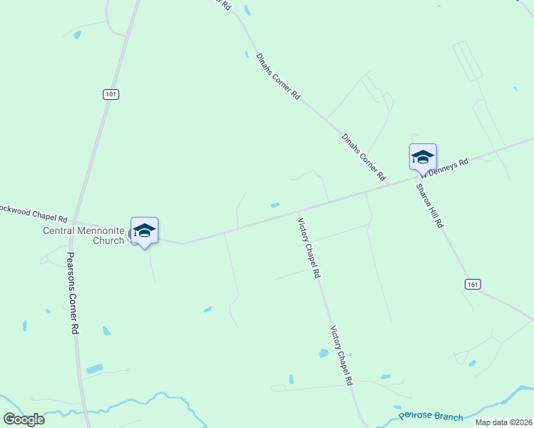 map of restaurants, bars, coffee shops, grocery stores, and more near 647 West Denneys Road in Dover