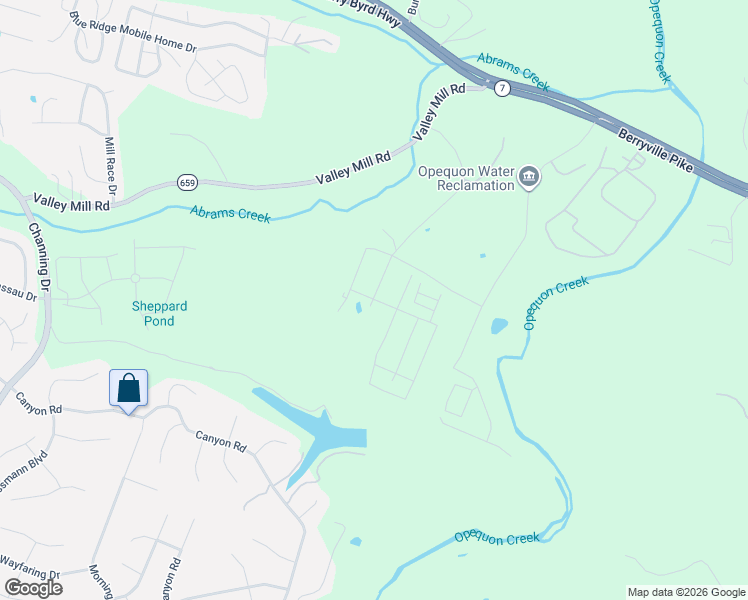 map of restaurants, bars, coffee shops, grocery stores, and more near 299-399 Eddys Lane in Winchester