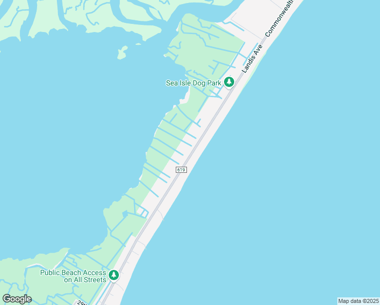 map of restaurants, bars, coffee shops, grocery stores, and more near 1304 Landis Avenue in Sea Isle City