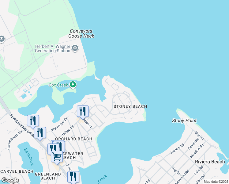 map of restaurants, bars, coffee shops, grocery stores, and more near 1400 Cox Cove Court in Riviera Beach