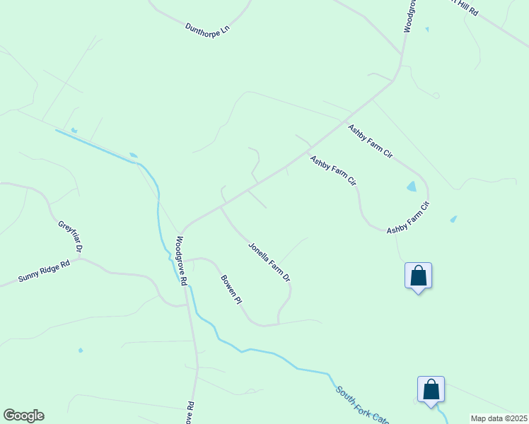 map of restaurants, bars, coffee shops, grocery stores, and more near 15976 Woodgrove Road in Purcellville