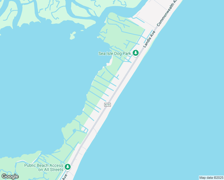map of restaurants, bars, coffee shops, grocery stores, and more near 1304 Landis Avenue in Sea Isle City