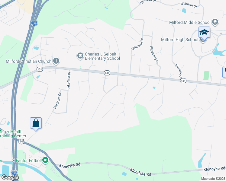 map of restaurants, bars, coffee shops, grocery stores, and more near 7 Sandstone Court in Milford