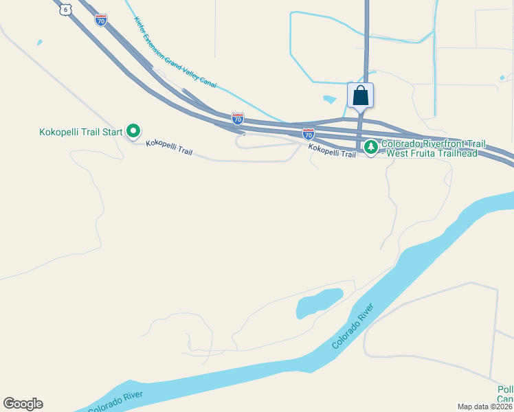 map of restaurants, bars, coffee shops, grocery stores, and more near Kokopelli Trail in Mesa County