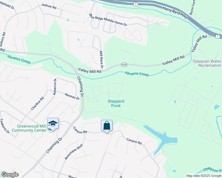 map of restaurants, bars, coffee shops, grocery stores, and more near 102 Keller Court in Winchester