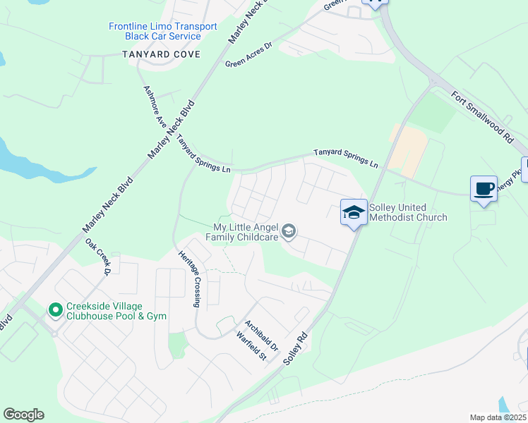 map of restaurants, bars, coffee shops, grocery stores, and more near 514 Cardinal Vista in Glen Burnie