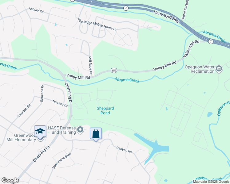 map of restaurants, bars, coffee shops, grocery stores, and more near 184 Solara Drive in Winchester