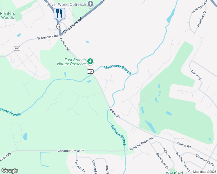 map of restaurants, bars, coffee shops, grocery stores, and more near 8 Baltray Road in Dover