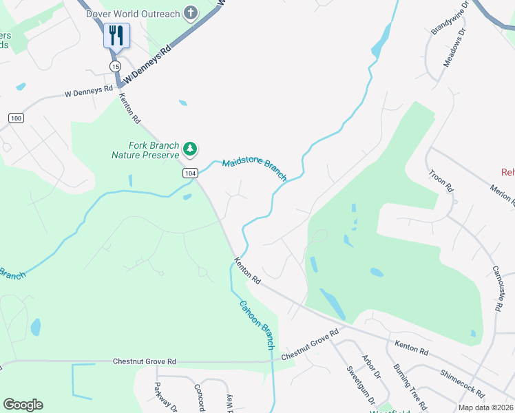 map of restaurants, bars, coffee shops, grocery stores, and more near 28 Baltray Road in Dover
