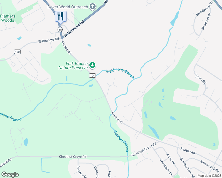 map of restaurants, bars, coffee shops, grocery stores, and more near 8 Baltray Road in Dover