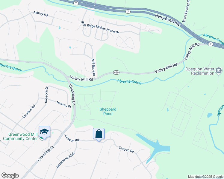 map of restaurants, bars, coffee shops, grocery stores, and more near 135 Biscane Court in Winchester