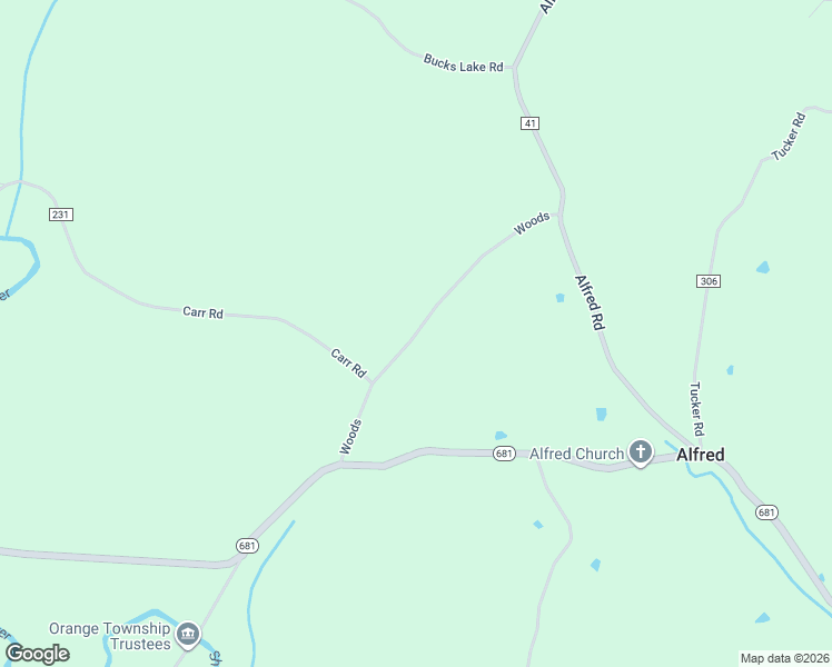 map of restaurants, bars, coffee shops, grocery stores, and more near 42220 Woods in Coolville