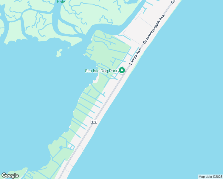 map of restaurants, bars, coffee shops, grocery stores, and more near 909 Central Avenue in Sea Isle City