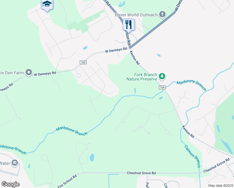 map of restaurants, bars, coffee shops, grocery stores, and more near 344 Forty Nine Pines Drive in Dover