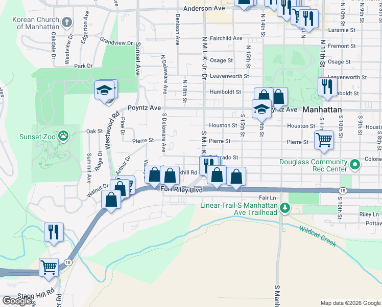 map of restaurants, bars, coffee shops, grocery stores, and more near 300 Orchard Circle in Manhattan