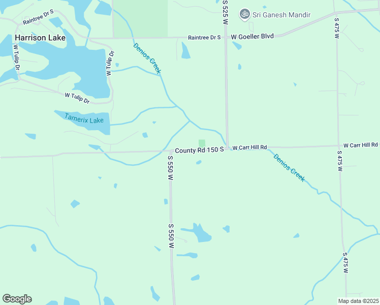 map of restaurants, bars, coffee shops, grocery stores, and more near 8371 County Road 150 South in Columbus
