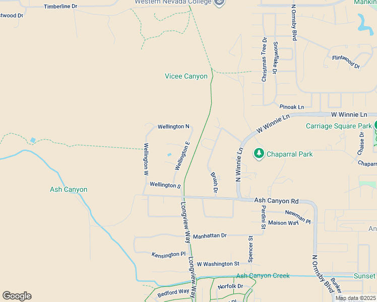 map of restaurants, bars, coffee shops, grocery stores, and more near 1787 Wellington East in Carson City
