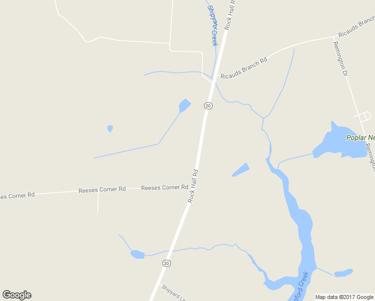 map of restaurants, bars, coffee shops, grocery stores, and more near 7224 Rock Hall Road in Rock Hall