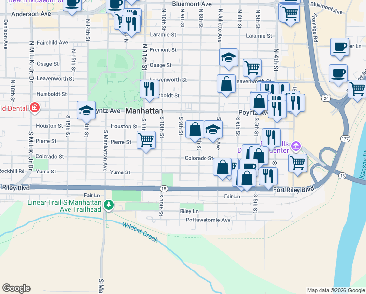 map of restaurants, bars, coffee shops, grocery stores, and more near 831 Pierre Street in Manhattan
